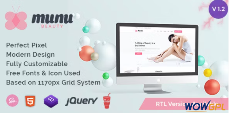 Munu Beauty HTML5 Template RTL