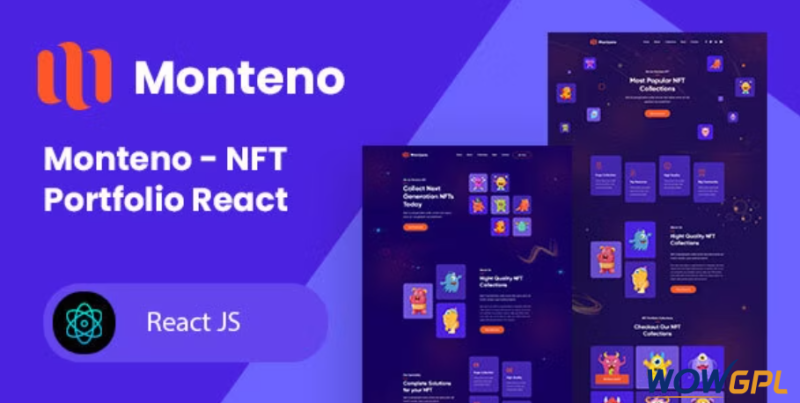 Monteno NFT Portfolio React Template