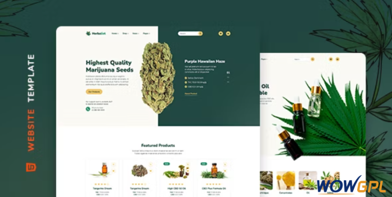 Herbalist %E2%80%93 Medical Marijuana Store Website Template