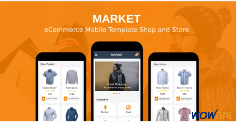 Market eCommerce Mobile Template Shop and Store