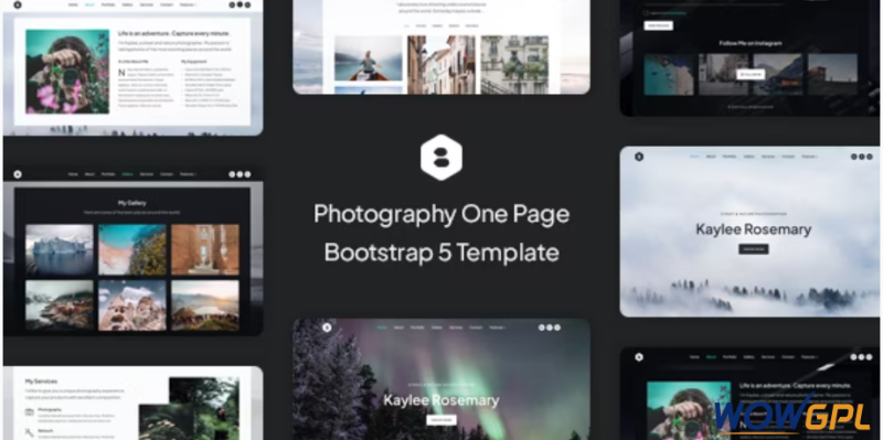 Locus Photography One Page Bootstrap 5 Template