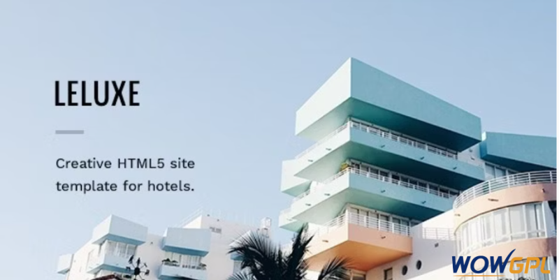 LeLuxe Booking Hotel HTML Site Template