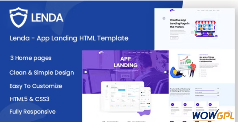 Lenda App Landing HTML Template