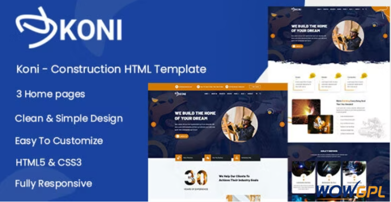 Koni Construction HTML Template