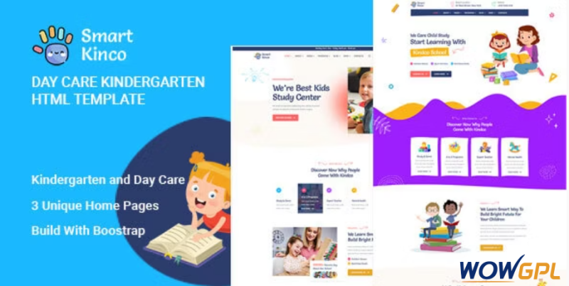 Kinco Day Care Kindergarten HTML Template