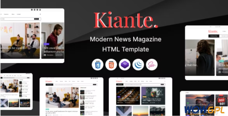 Kiante Newspaper Magazine Blog Html5 Template