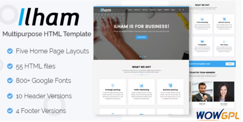 ILHAM Multi purpose HTML Template
