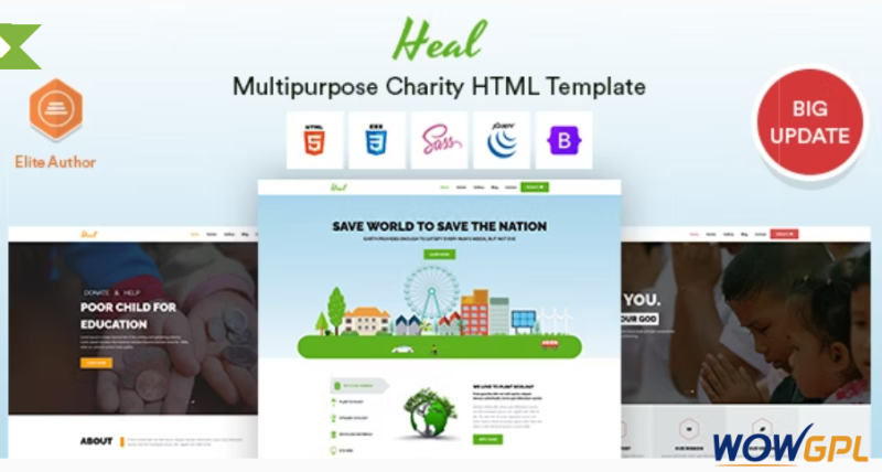 Heal Charity HTML Template