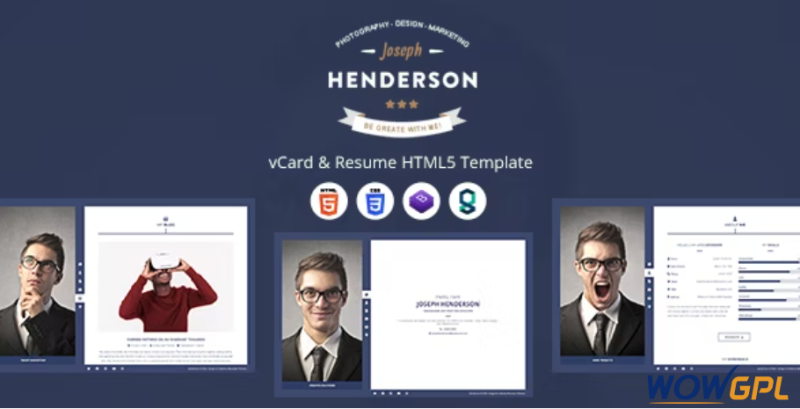Henderson vCard Resume HTML5 Template