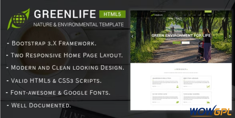 Greenlife - Nature & Environmental Template