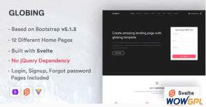 Globing - Svelte Landing Page Template