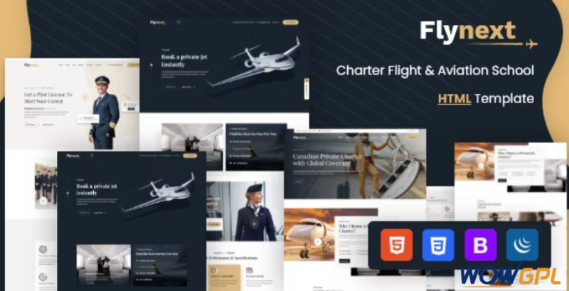 Flynext %E2%80%93 Private Airlines Charters HTML Template