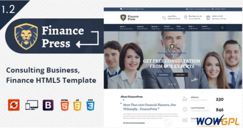 Finance Press Business HTML5 Template
