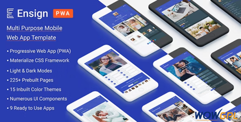Ensign Multi Purpose PWA Mobile App Template