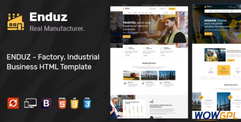 Enduz - Factory HTML Template