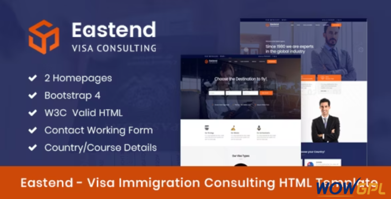 Eastend Immigration Visa Consulting HTML Template