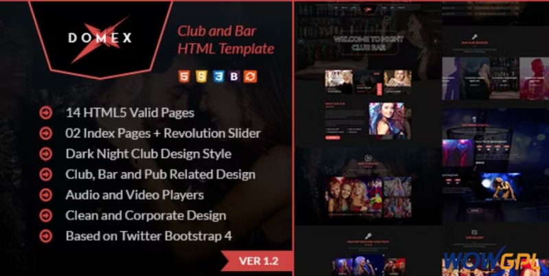 Domex Night Club and Event HTML Template
