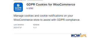 GDPR Cookies for WooCommerce 1.3.1