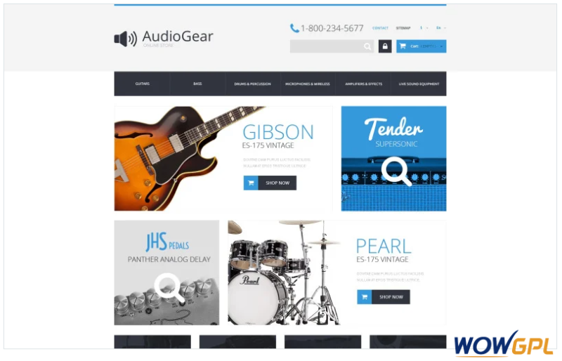 Music Equipment PrestaShop Theme