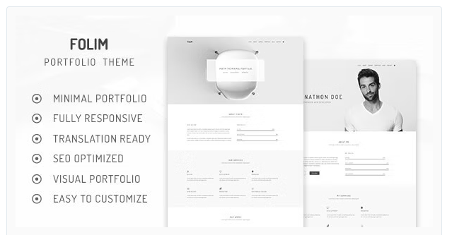 Folim - Clean Minimalist Portfolio WordPress Theme 1 Folim - Clean Minimalist Portfolio WordPress Theme