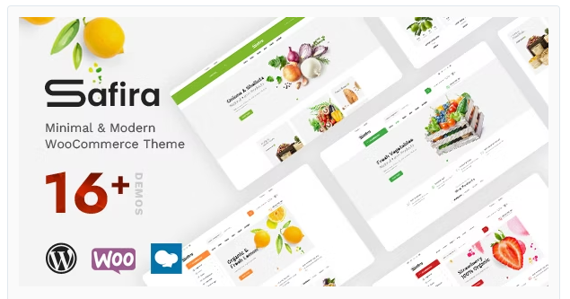 Safira - Food & Organic WooCommerce WordPress Theme 1 Safira - Food & Organic WooCommerce WordPress Theme