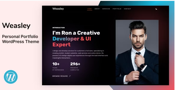 Weasley – Personal Portfolio WordPress Theme 1.0 1 Weasley – Personal Portfolio WordPress Theme 1.0
