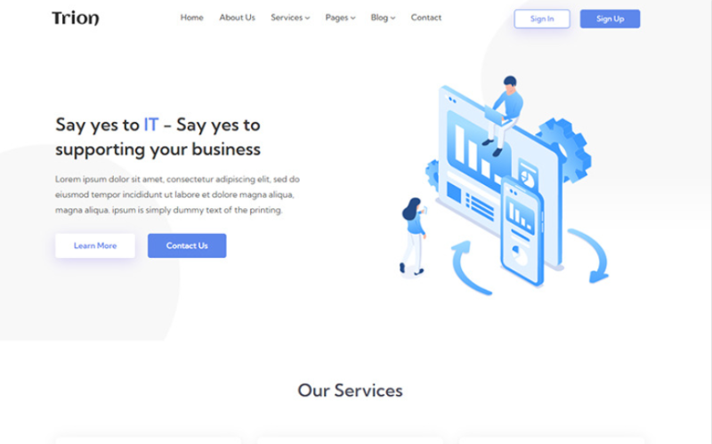 Trion - IT Solutions and Technology Website Template