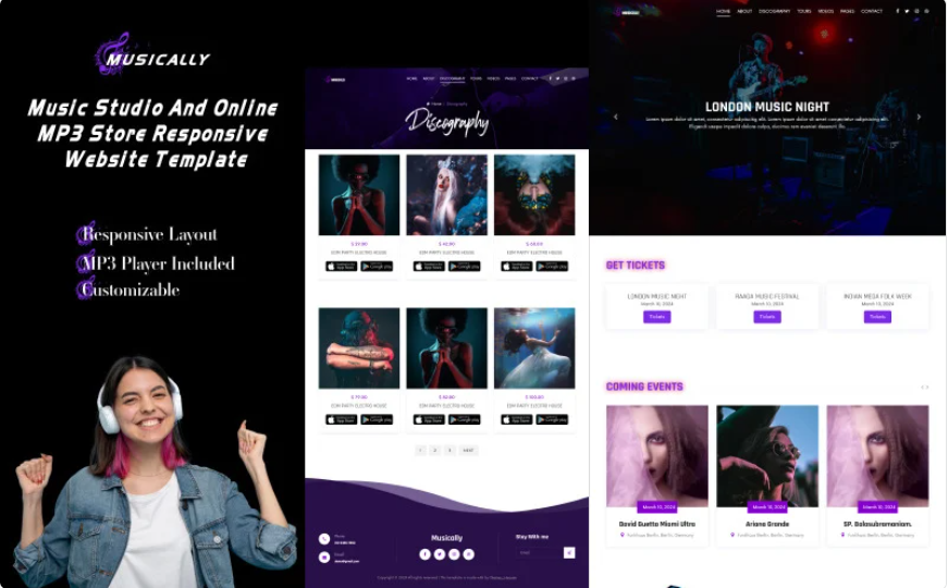 Musically - Music Studio And Online MP3 Store Responsive Website Template. 1 Musically - Music Studio And Online MP3 Store Responsive Website Template.