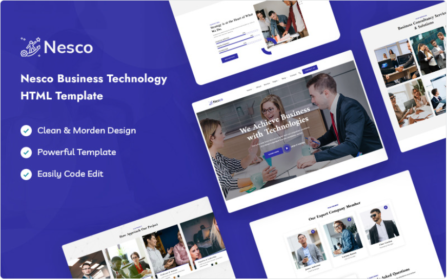 Nesco – Business & Technology Website Template 1 Nesco – Business & Technology Website Template