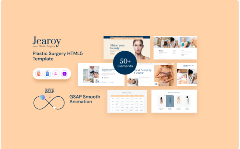 Jearoy - Plastic Surgery HTML5 Template Website Template