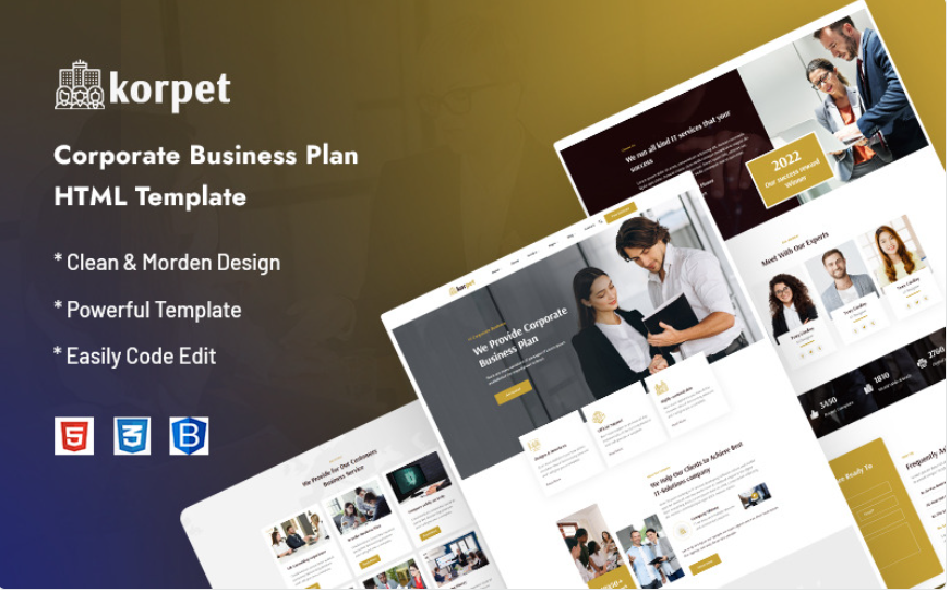Korpret – Corporate Business Plan Website Template 1 Korpret – Corporate Business Plan Website Template