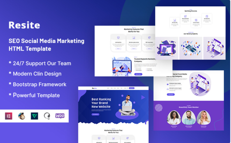 Resite – SEO Social Media Marketing Website Template