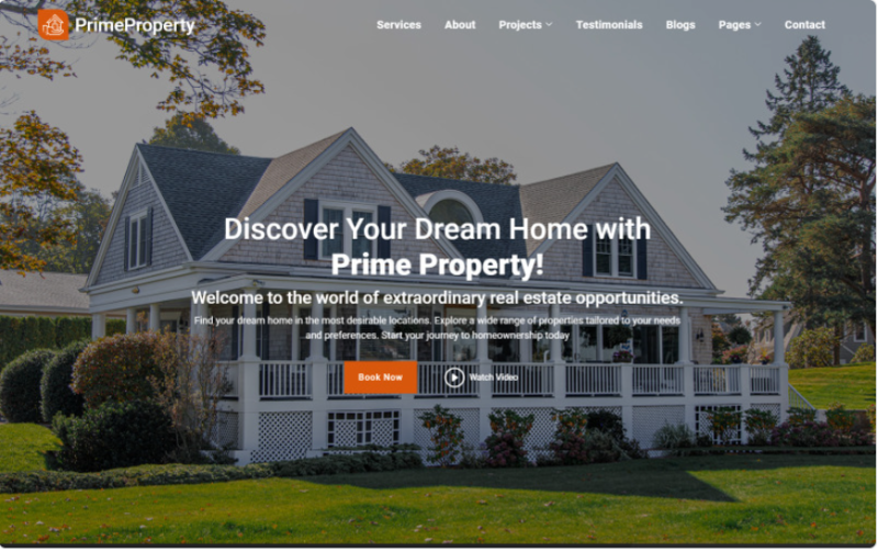 PrimeProperty - Real Estate Agency Multipurpose Website Template