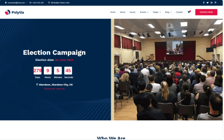 Polytia – Political Party HTML5 Template Website Template 1 Polytia – Political Party HTML5 Template Website Template