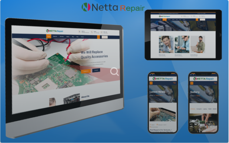 NettaRepair- Service Repair Company - Website Template- Bootstrap Responsive