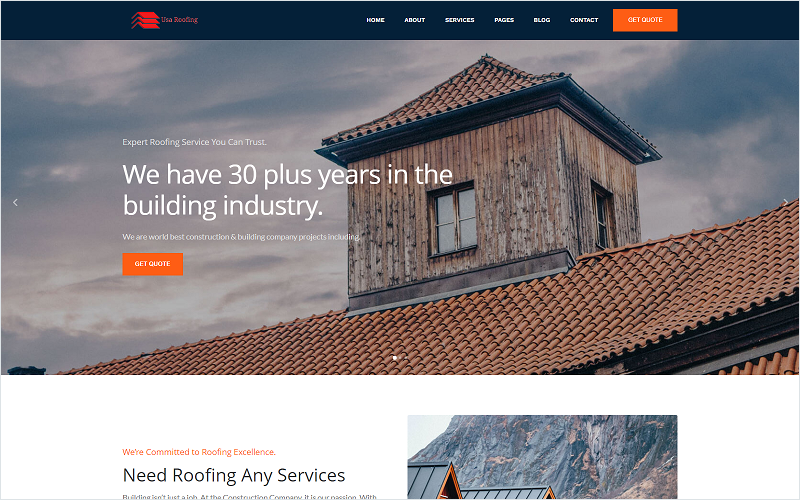 Usa - Renovation & Roofing Services HTML Template Website Template
