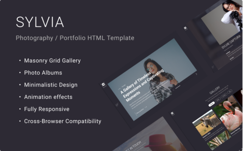 Sylvia - Photographer Template FREE Website Template