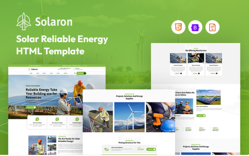 Solaron – Solar Reliable Energy Website Template