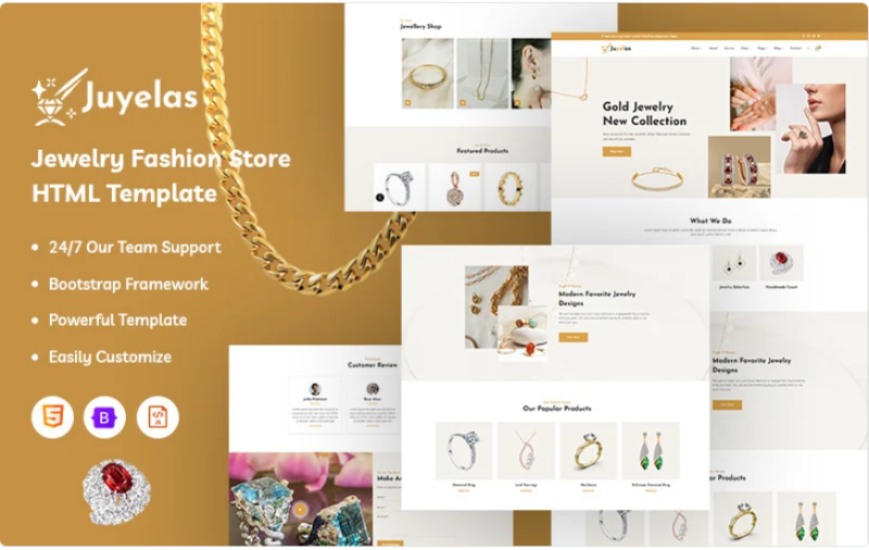 Juyelas – Jewelry Fashion Website Template