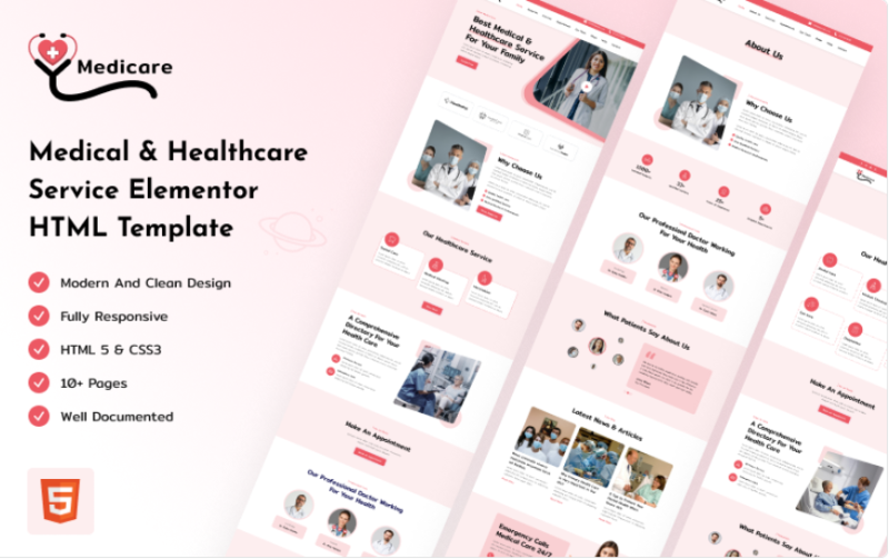 Medicare - Medical and Healthcare Service HTML Template Website Template