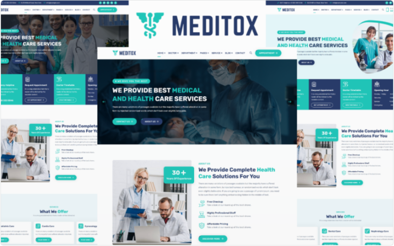 Meditox - Medical And Healthcare HTML5 Template Website Template