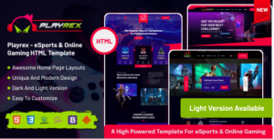 Playrex – eSports & Gaming Clan News HTML Template