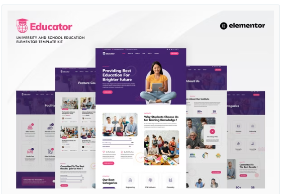 Educator - University & School Education Elementor Template Kit