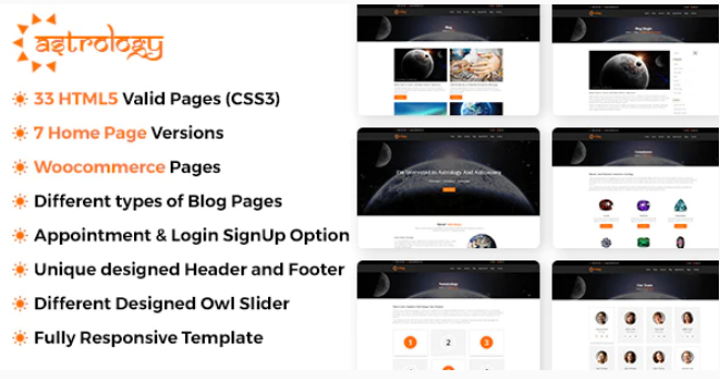 Astrology and Horoscope Responsive HTML 5 Template