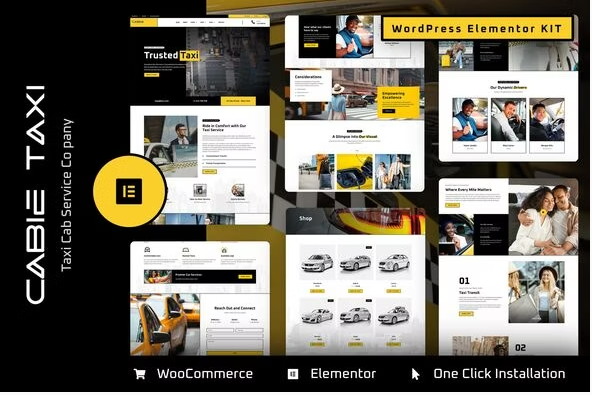 Cabie - Taxi Booking Service Elementor Pro Template Kit