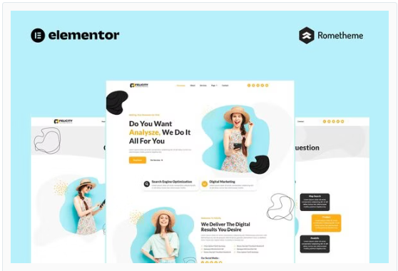 Felicity - SEO & Digital Marketing Elementor Pro Full Site Template Kit