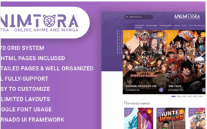 Animotra - Online Anime and Manga Website Template