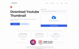 Youtube thumbnail Grabber - Youtube thumbnail Downloader One Page WordPress Theme