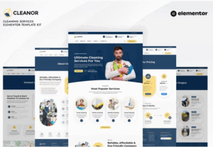 Cleanor - Cleaning Services Elementor Pro Template Kit