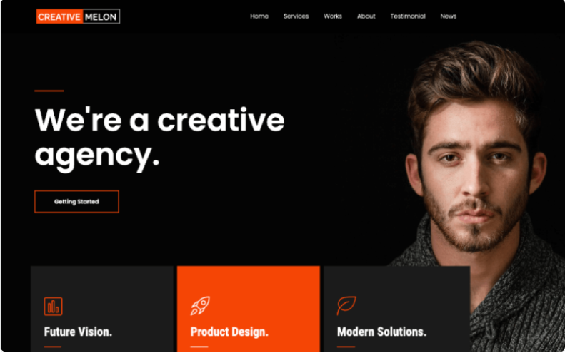 Creative Melon-One Page Creative Agency WordPress Theme 1.9